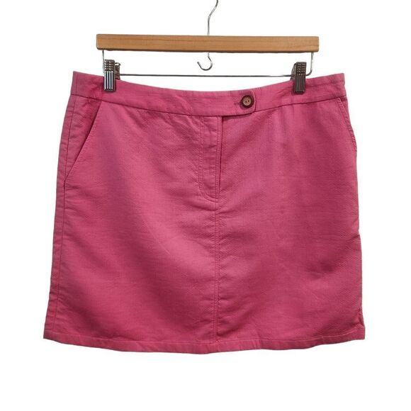 Anthropologie Vanessa Virginia Textured Pickstitch Mini Skirt Size 12 Pink - Picture 1 of 6
